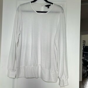 Banana Republic ivory pull over knit blouse size XL GUC